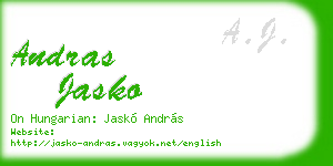 andras jasko business card